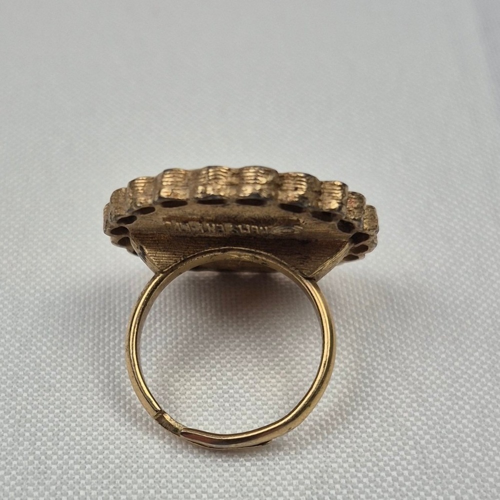 Vintage 1960s Beatles Ring NEMS‎ Enterprises Brass Tone Adjustable Band Fab Four - Picture 6 of 11